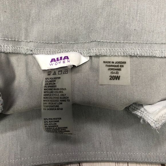 Alia Women Pull On Pants Size 20W Gray Polyester Blend B245 -10 - Picture 16 of 16